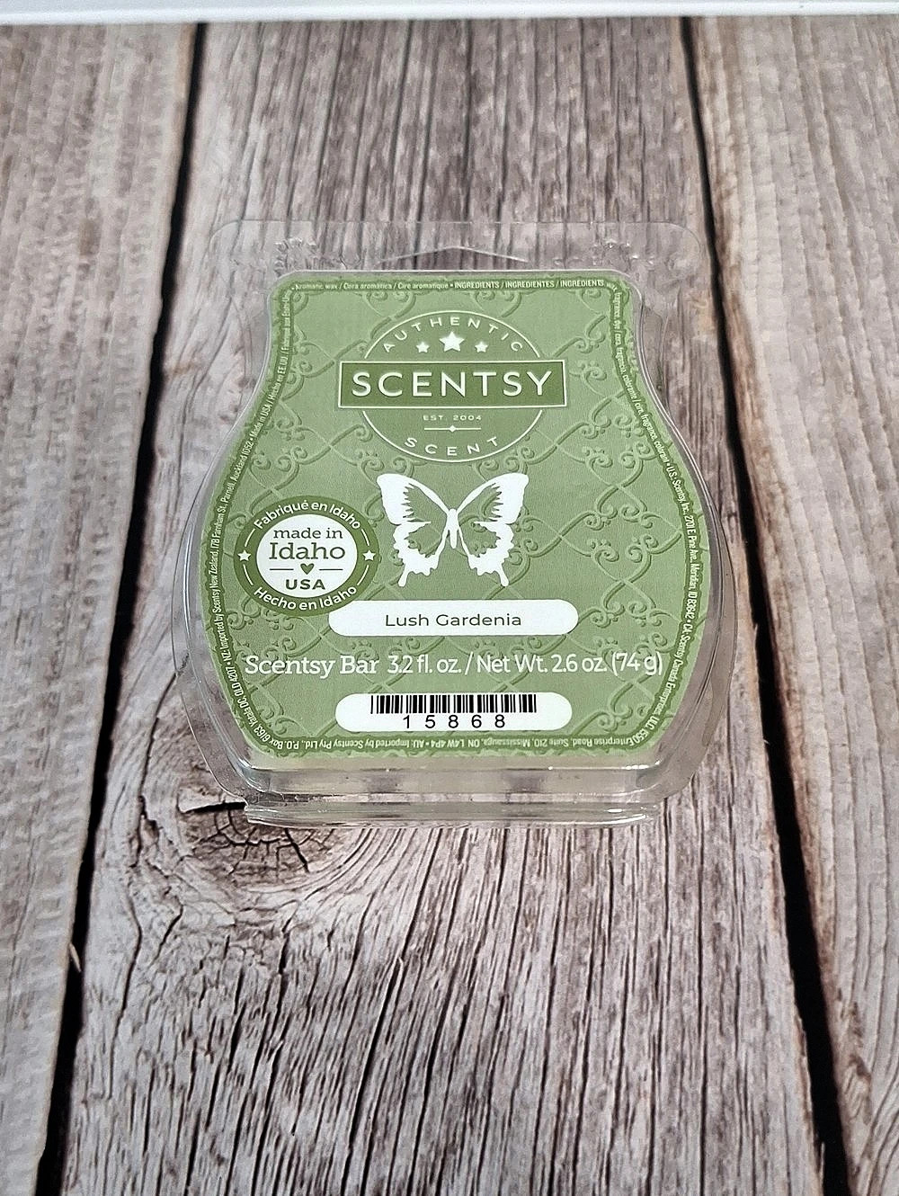 Scentsy Lush Gardenia Wax Bar – Partial – 4 Wax Melts Remaining